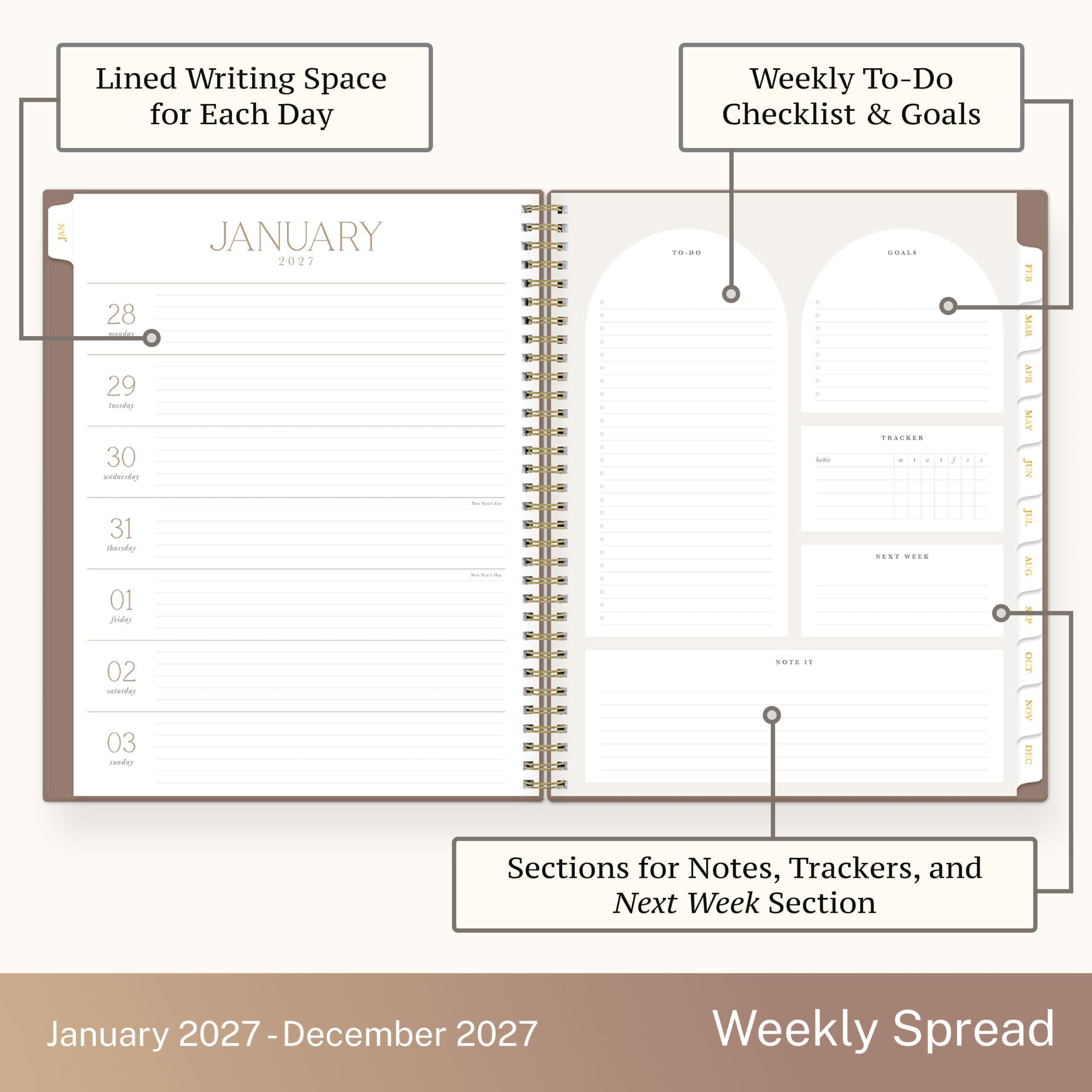 Amazon.com : Blue Sky Life Note It 2027 Weekly & Monthly Planner